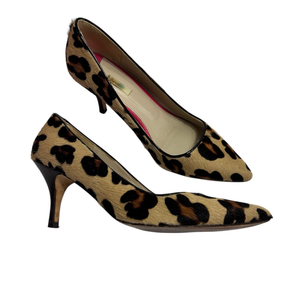 Boden cheetah print pony hair/calf hair kitten heels
